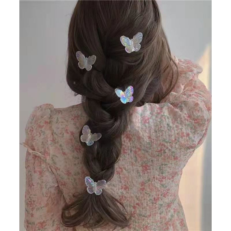 Cute Nude Acrylic Metal Butterfly Five Hairpin