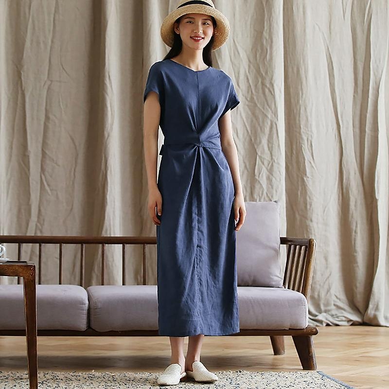Elegant Pure Color Charming Plus Size Dress