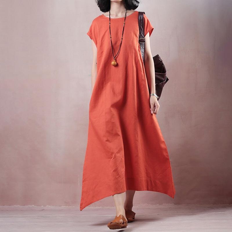 Loose Casual Short Sleeve O-neck Dress