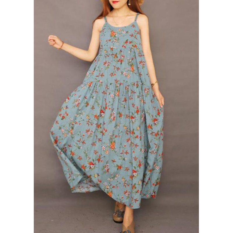 Summer Floral Printed Cool Suspender Dress