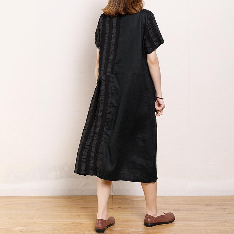 Round Neck Casual Patchwork Summer Dress