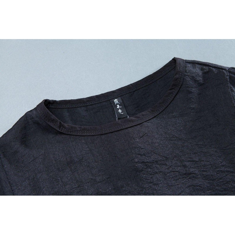 Short Sleeve Casual Round Neck Black Summer Dress