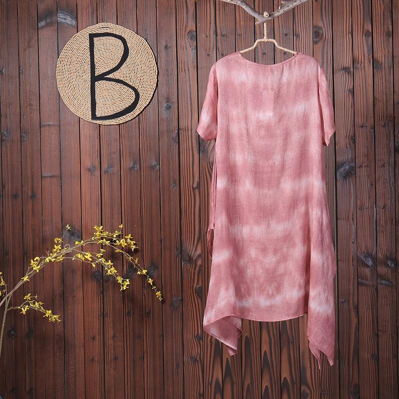 Summer Casual Cotton Linen Irregular Women Dress
