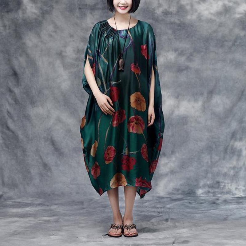 Summer Floral Casual Pocket Long Dress