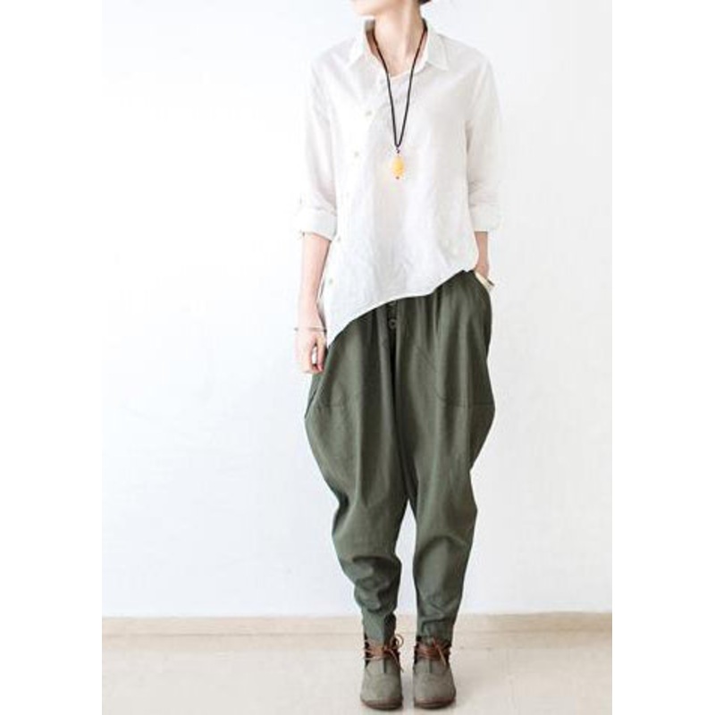 Tea Green Linen Pants Jodhpurs Winter Pants