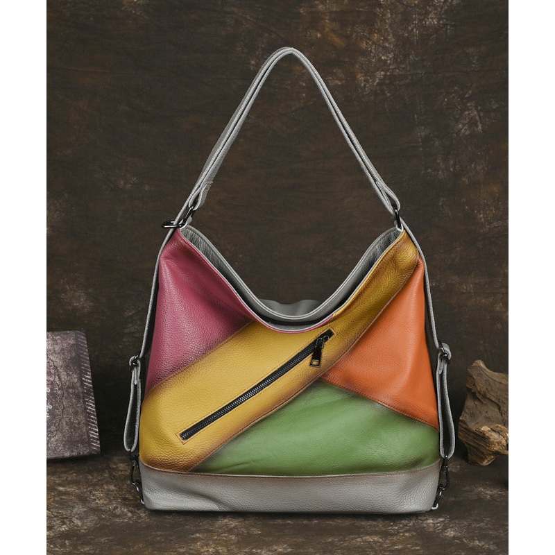 Boutique Retro Yellow Versatile Calf Leather Satchel Bag Handbag