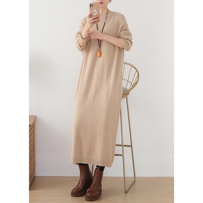 Christmas warm Sweater o neckweather DIY nude oversized knit dresses