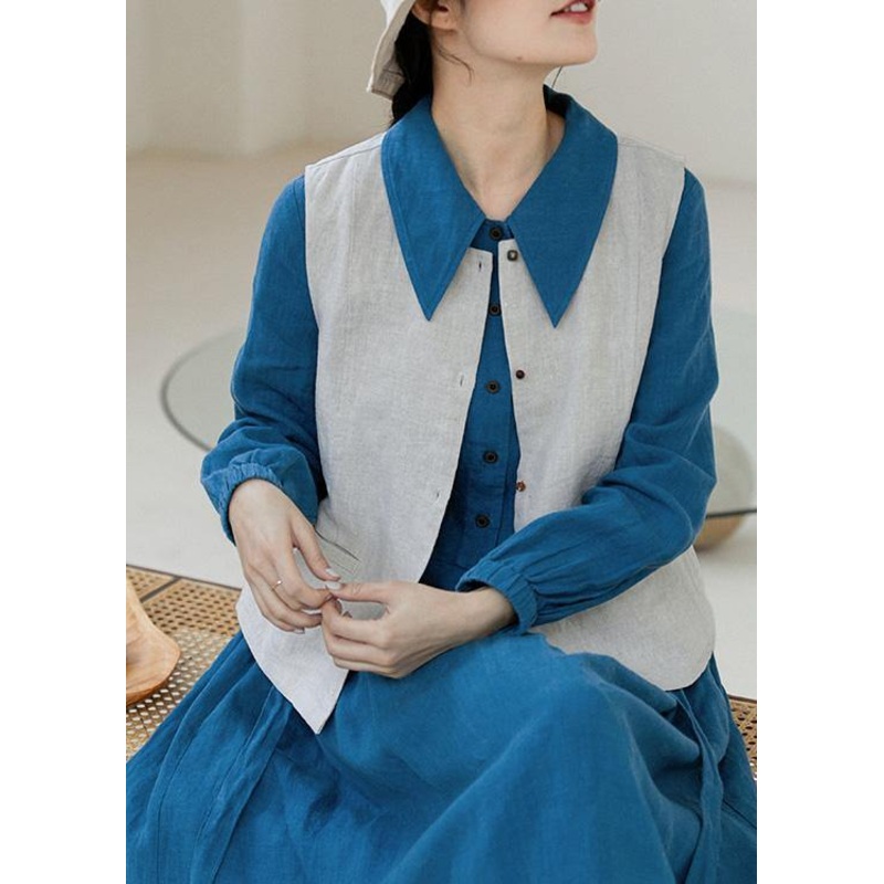 Modern O Neck Sleeveless Spring Top Work Outfits Blouse