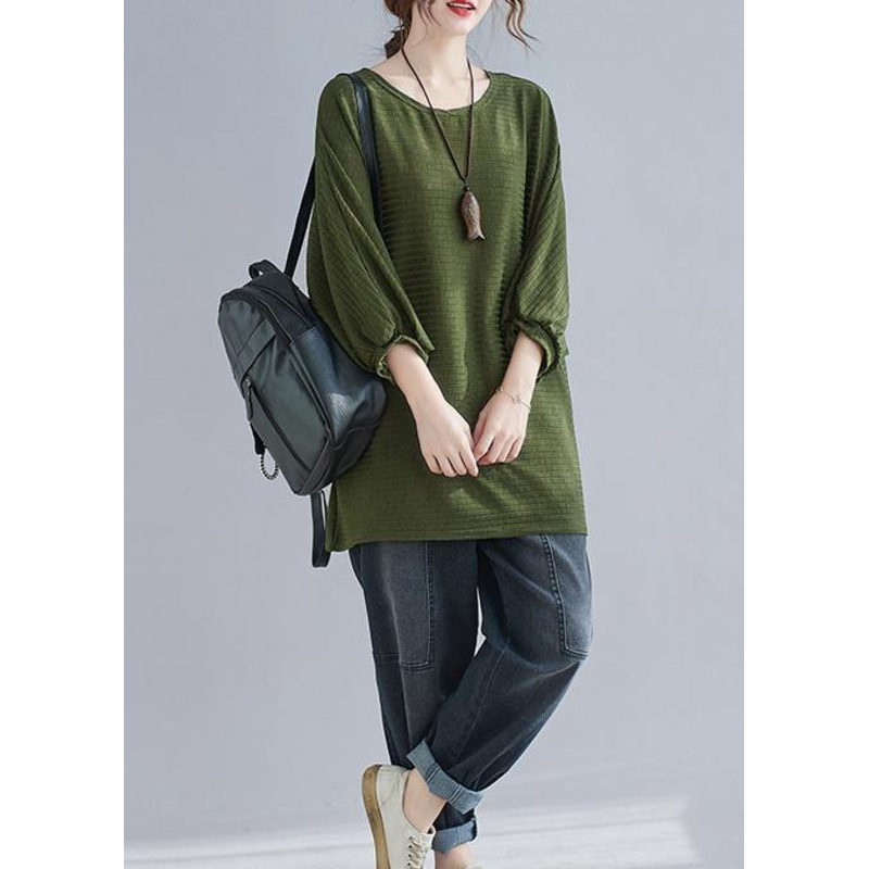 Beautifu Grass Green Shirt Tops Half Sleeve