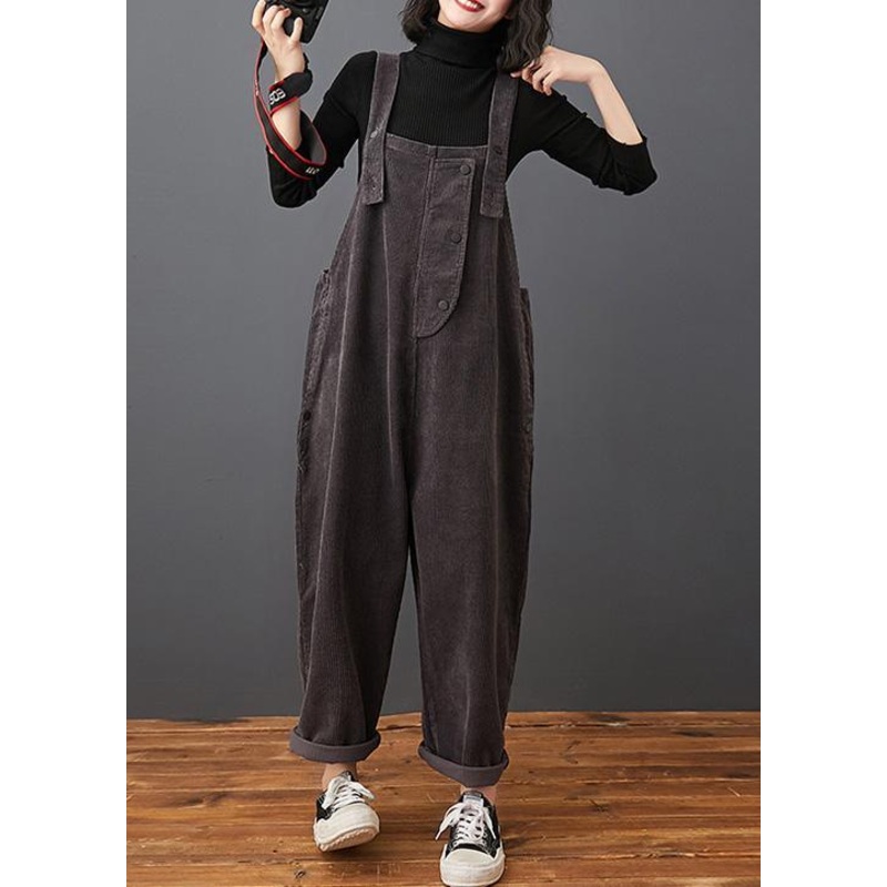 Style Spring Women Pants Plus Size Gray Jumpsuit Pants