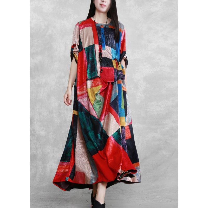 2021 Silk Summer Dress Print A Line Dresses ( Limited Stock)