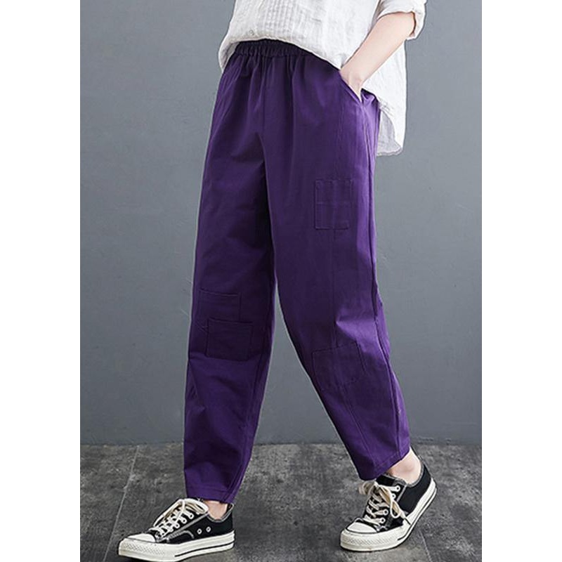 French Purple Pant Fashion Spring