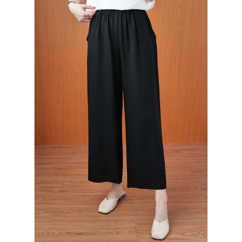 Loose Spring Wide Leg Pants Unique Black Fashion Women Pants