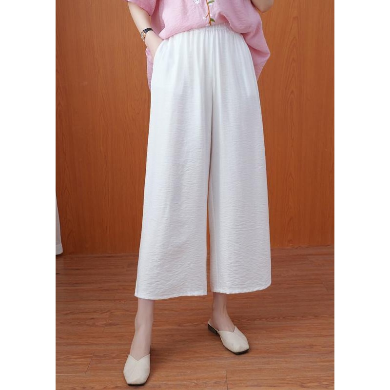 Spring Women's White Elegant Pant