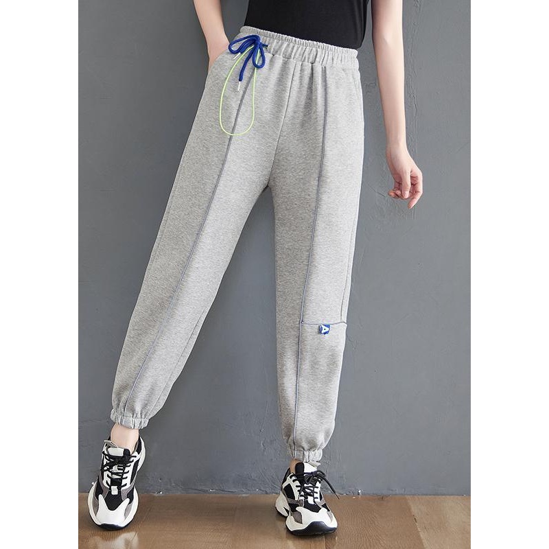 French Spring Fall Fashion Gray Shape Pants