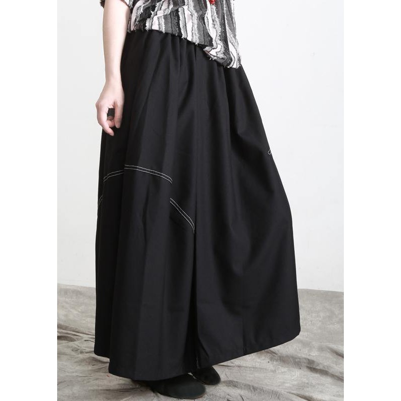 Boutique Black Pockets asymmetrical design Summer Skirts