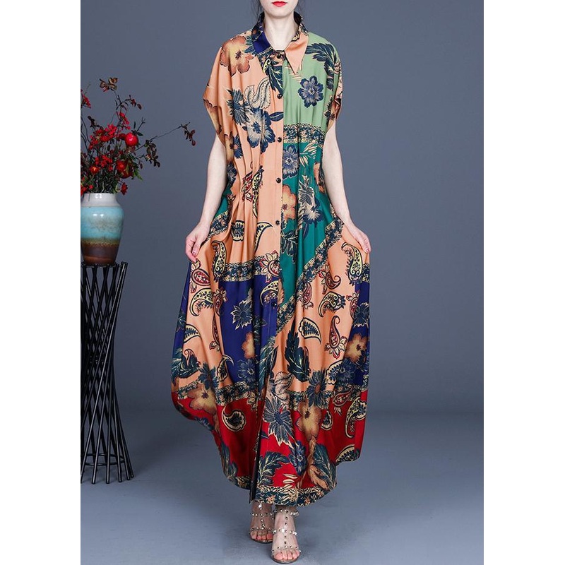 Boutique Yellow Print Summer Short Sleeve Cardigan Long