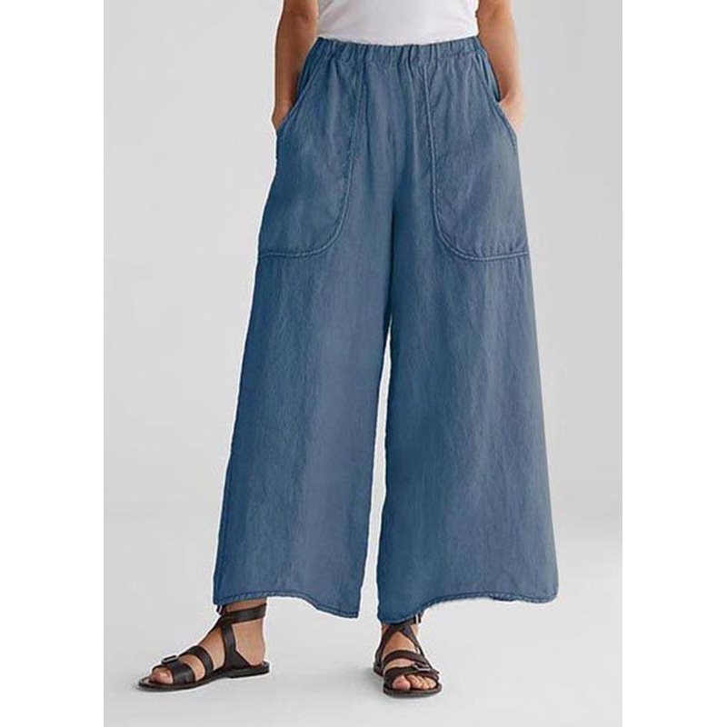 Cotton Linen Loose Wide Leg Casual Pants
