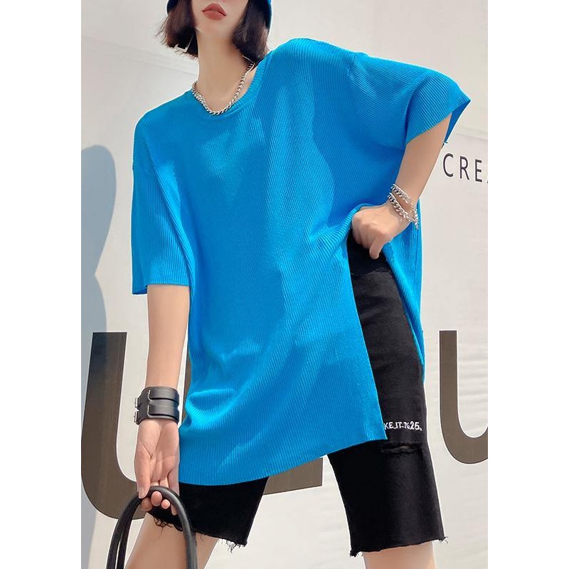 side open Natural Blue side open Long Summer T Shirts
