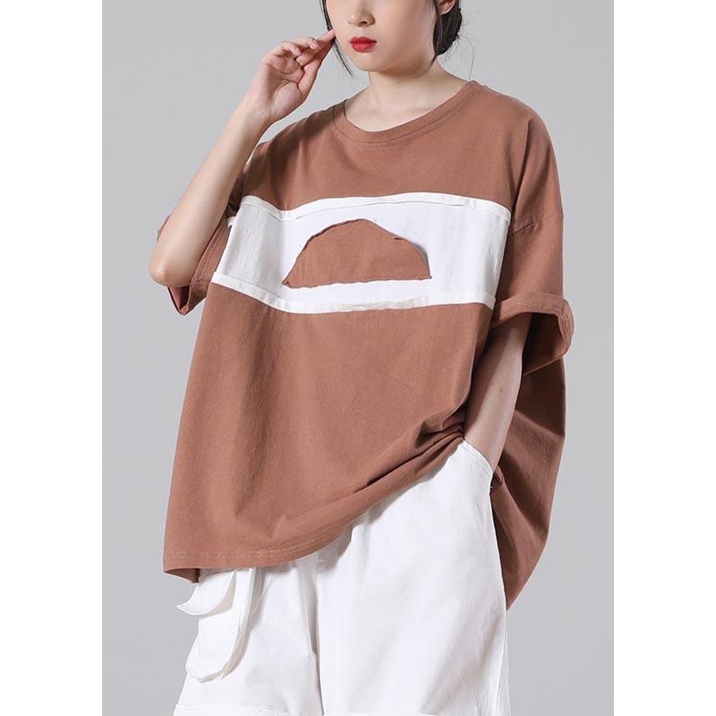 Casual Chocolate Half Sleeve Cotton Summer T Shirts