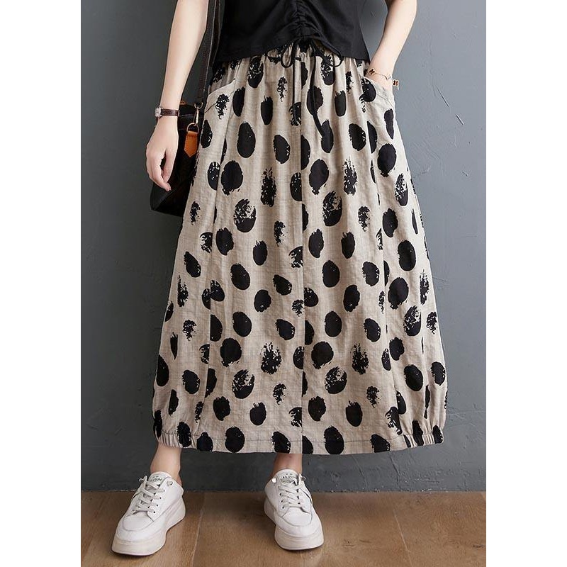 Classy Black Dot maxi Summer Skirts