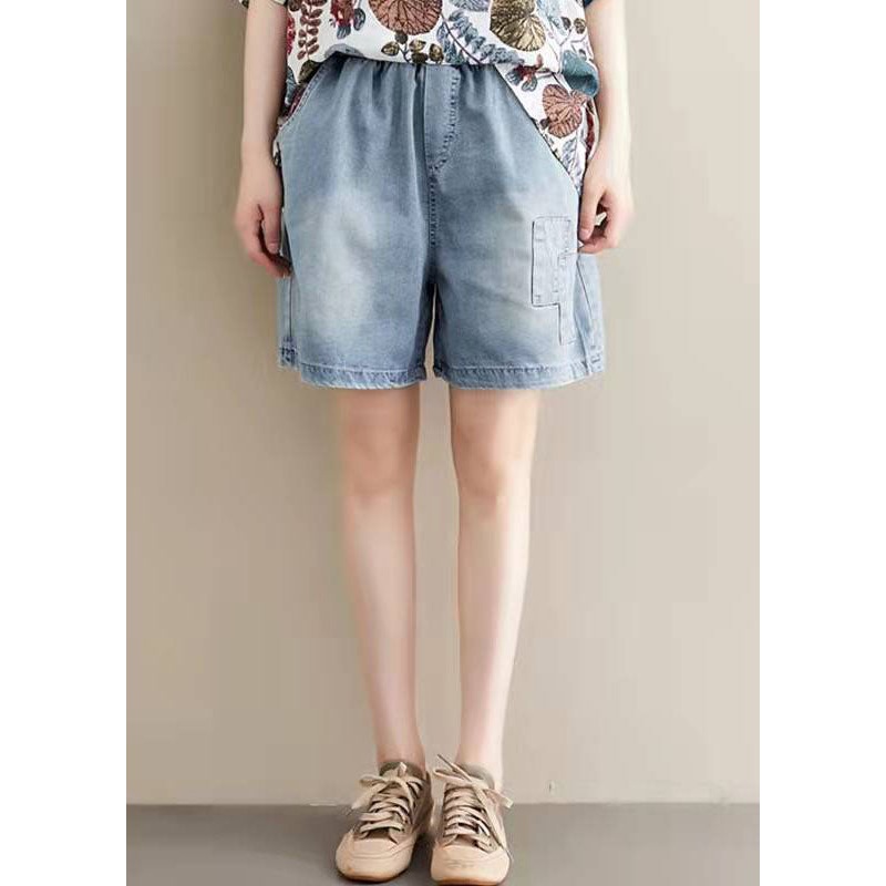 Classy Denim pockets Wide Leg hot pants Summer