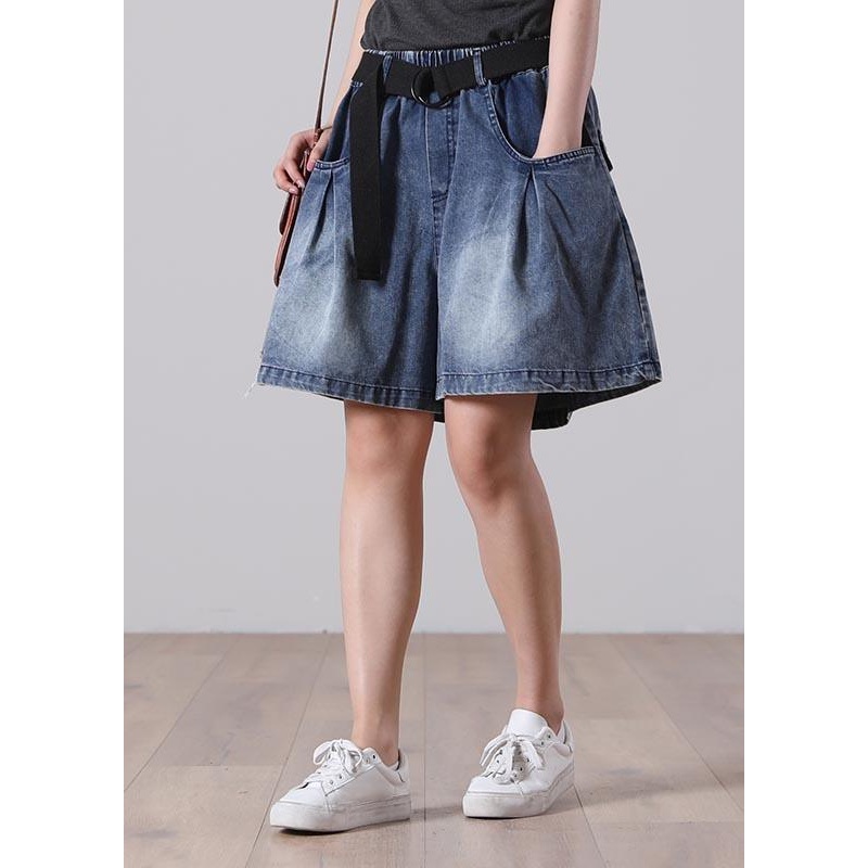 Natural Blue Denim hot pants Trousers Summer