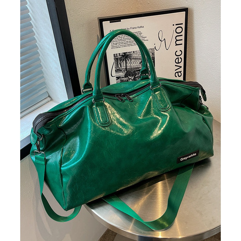 2025 New Green Large Capacity Faux Leather Tote Handbag