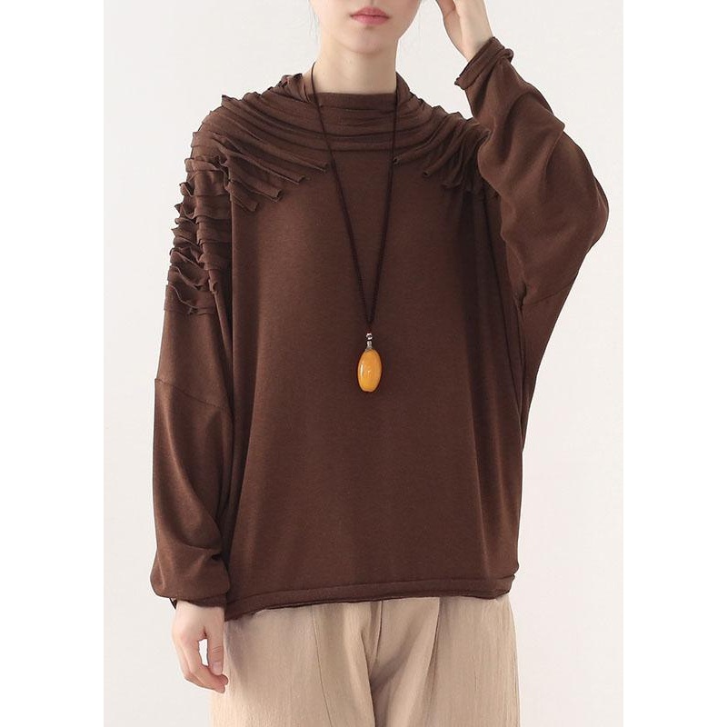French Chocolate long Sleeve Fall Sweater Top