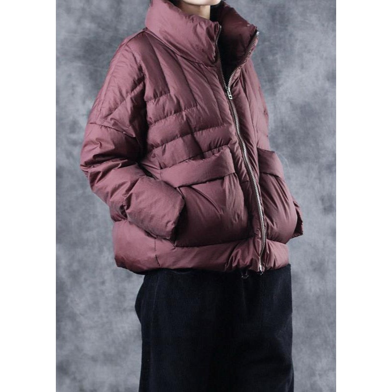 Handmade Mulberry zippered Pockets Winter Jackets Long Sleeve
