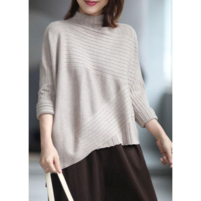 Casual Apricot elegant Turtleneck Casual Fall Sweater