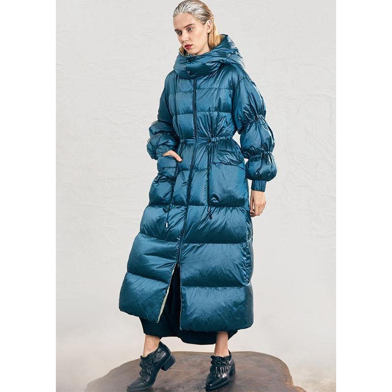 Casual Blue zippered Pockets Winter Duck Down Down Jacket