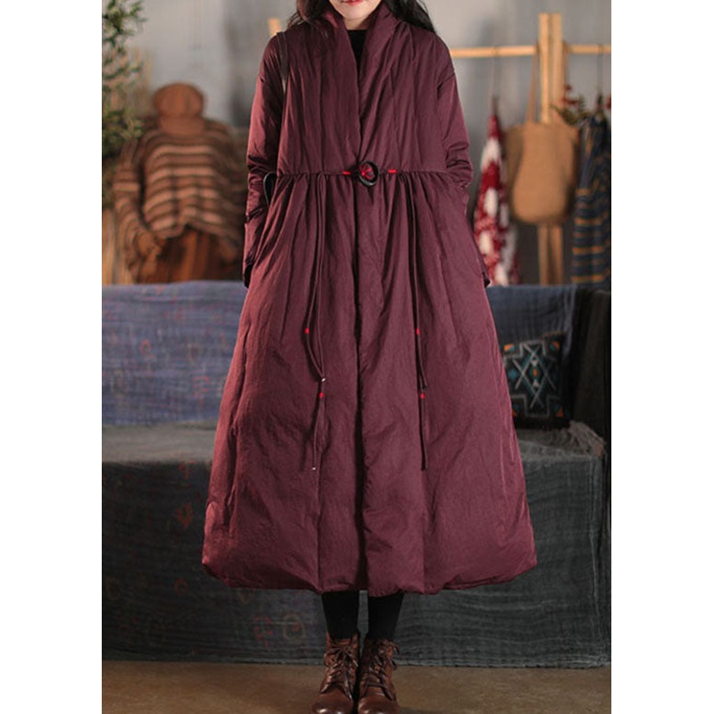 Mulberry Patchwork Duck Down down coat Button Winter