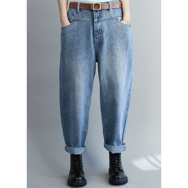 Organic denim Blue Casual harem pants Spring