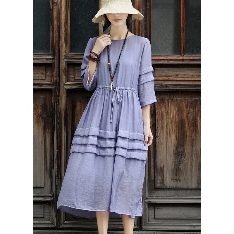 Violet Original Design Exra Large Hem Cotton Dress Two Pieces Set Summer