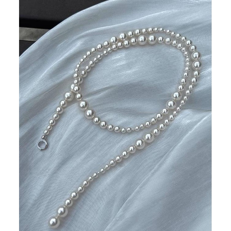 Fine White Copper Alloy Pearl Beading Necklace