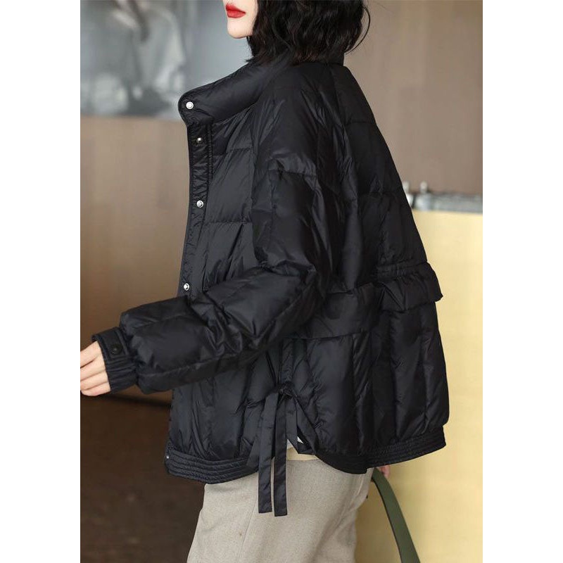 Original Design Black Stand Collar Thick Duck Down Down Jacket Winter