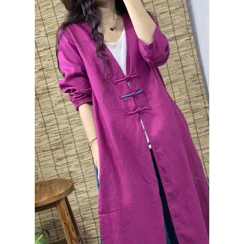 Women Rose V Neck trench Coats And Wide Leg Pants Two Piece Set Fall