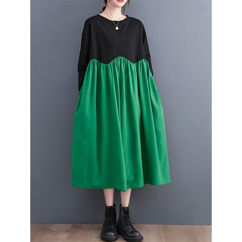 2023 Patchwork Long Sleeve Fashion Spring Dress