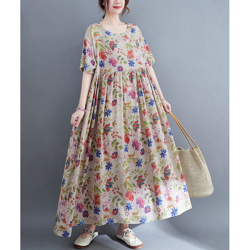 Plus Size Casual Loose Boho Maxi Dress