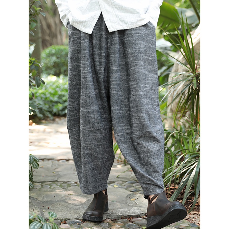 Women Literature Warm Gray Casual Pants