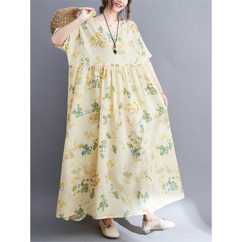 Women Plus Size Bohemian Loose Dress