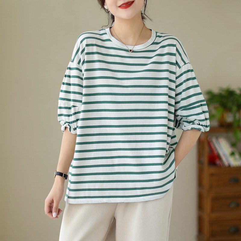 Summer Minimalist Stripe Casual T-Shirt