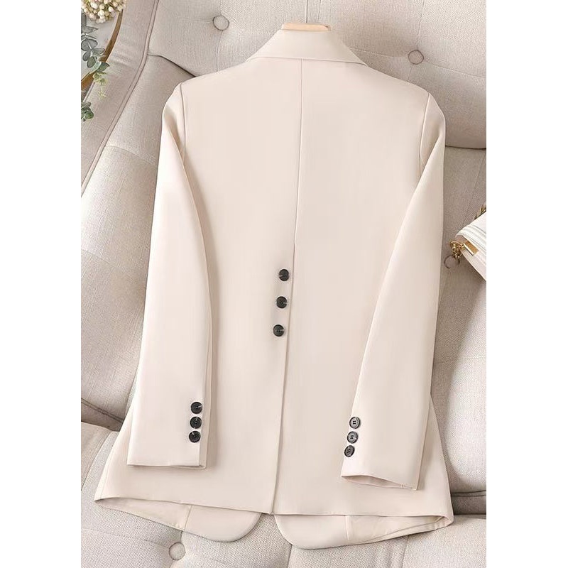 Fine White Oversized Spandex Jackets Spring