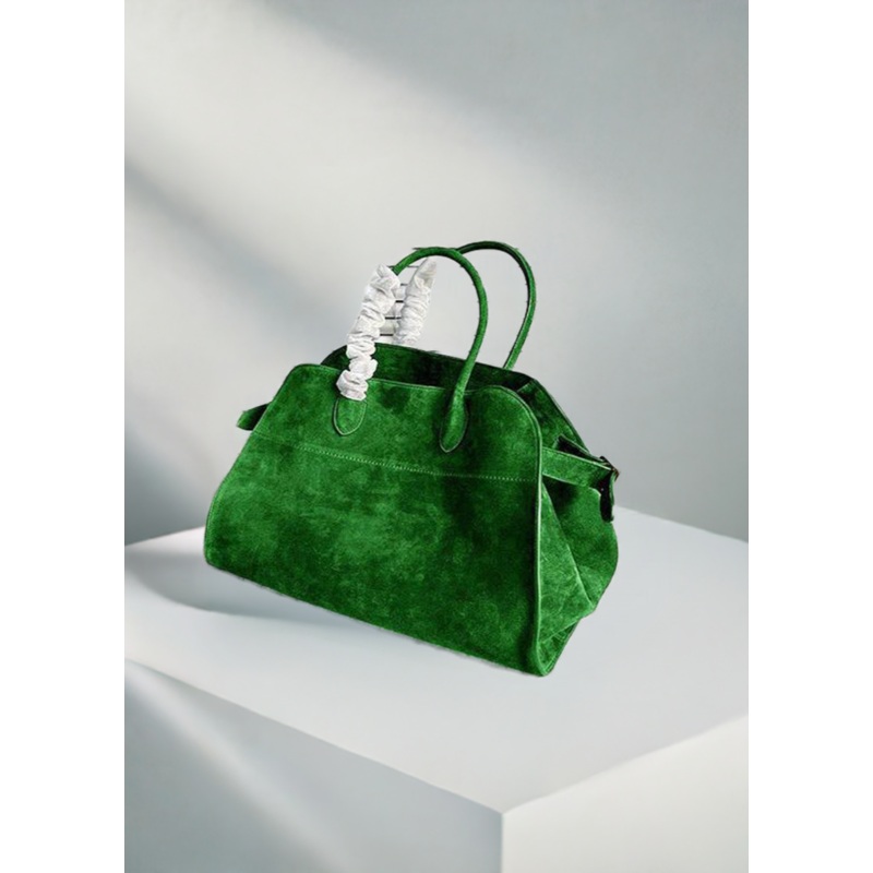 Fashion Green Large Capacity Suede Tote Handbag