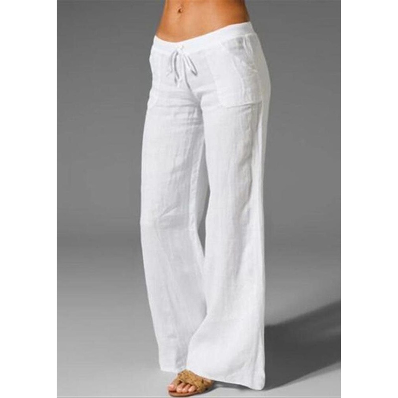 White Linen Pants Women
