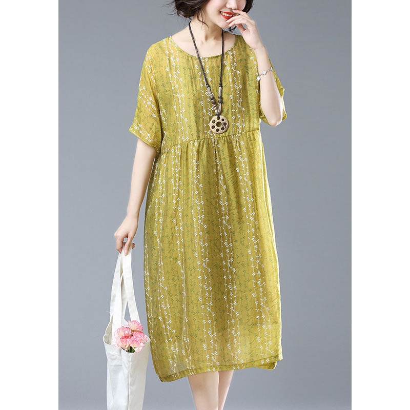 Women Yellow Embroideried Patchwork Linen Tops And Spaghetti StrapTwo Piece Set Summer