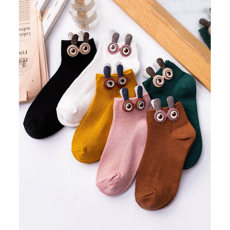 Autumn Women Novelty Character Decorated Cotton Ankle Socks