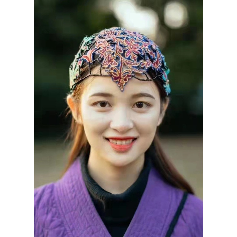 Retro Bohemian Floral Embroidery Bonnie Hat