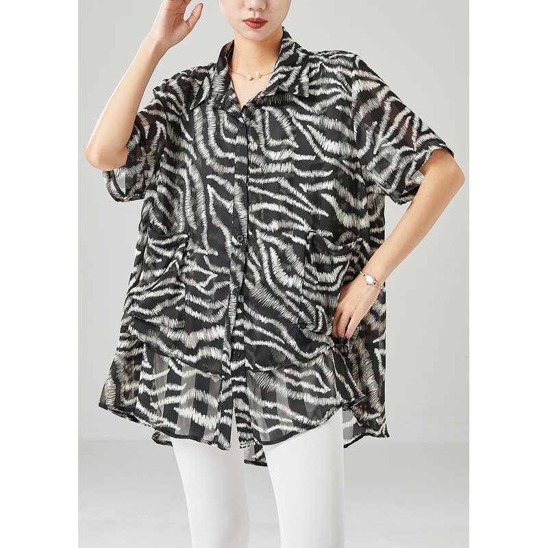 Diy Black Oversized Print Spandex Shirts Summer